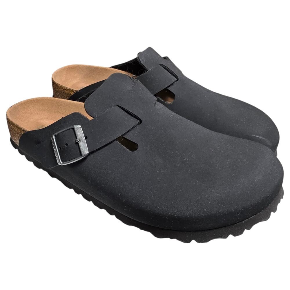Birkenstock Black Suede Boston Clog Sneakers